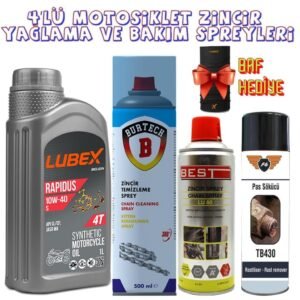 4 Lü Zincir Bakım Seti ve Motosiklet Motor Yağı