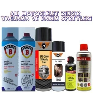 Motosiklet Zincir Temizleme ve Bakım 6' lı Set