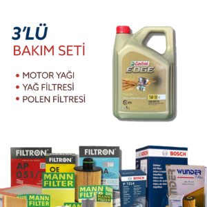 Ford Ranger 2.2 Tdci (2012-2019) Edge 8 Litre Motor Yağlı Bakım Seti 3 Parça Set