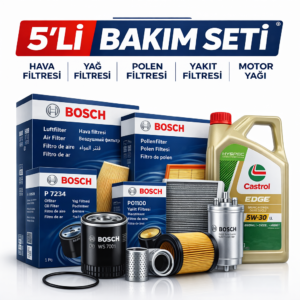 Bosch BMW X2 1.6 Dizel Castrol Edge 5W-30 Motor Yağı Filtre Seti (2018-2023) 5 Li