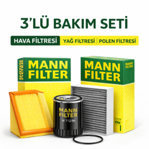 MANN Audi Q5 40 Dizel 190 HP Filtre Bakım Seti (2018-2021) 3 Lü