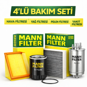 MANN Jeep Commander 3.0 Dizel Filtre Bakım Seti (2006-2011) 4 Lü