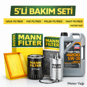 MANN Chevrolet Aveo / Kalos 1.3 Dizel Liqui Moly 4200 Motor Yağı Filtre Seti (2011-2015) 5 Li