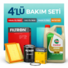 Filtron Alfa Mito 1.3 Dizel Castrol Edge 5W-30 Motor Yağı Filtre Seti (2009-2018) 4 Lü