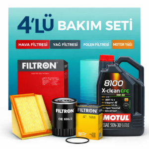 Filtron Mazda CX-5 2.0 Motul X-Clean 5W-30 Motor Yağı Filtre Seti (2011-2021) 4 Lü