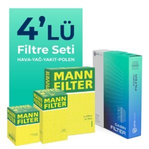 MANN Fiat Fiorino 1.3 Dizel 80 HP Filtre Bakım Seti EURO 6 (2015-2021) 4 LU