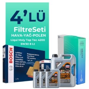 Bosch Audi A6 3.0 Dizel Filtre Bakım Seti Liqui Moly Motor Yağlı (2008-2011) 4 Lü