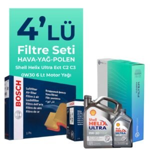 BOSCH Audi A6 40 TDi Filtre Bakım Seti Shell Motor Yağlı (2019-2024) 4 Lü