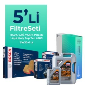 Bosch BMW 5.20 Dizel Filtre Bakım Seti Liqui Moly Motor Yağlı (2007-2010) 5 Li