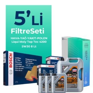Bosch BMW X6 40 Dizel Filtre Bakım Seti Liqui Moly Motor Yağlı (2008-2014) 5 Li