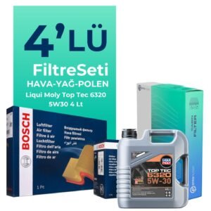 BOSCH Citroen C3 1.2 Benzinli Filtre Bakım Seti Liqui Moly Motor Yağlı (2012-2016) 4 Lü