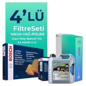 BOSCH Fiat Egea 1.0 Benzin Filtre Bakım Seti Liqui Moly Motor Yağlı (2021-2024) 4 Lü