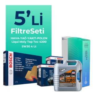 BOSCH Fiat Linea 1.3 Dizel Filtre Bakım Seti Liqui Moly Motor Yağlı EURO 4 (2007-2017) 5 Li