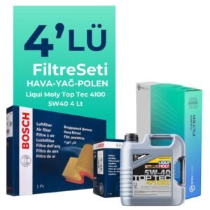 BOSCH Fiat Linea 1.4 Benzin Filtre Bakım Seti Liqui Moly Motor Yağlı (2009-2017) 4 Lü