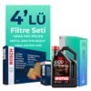 BOSCH Fiat Linea 1.4 T-Jet Benzin Filtre Bakım Seti Motul Motor Yağlı (2009-2017) 4 Lü