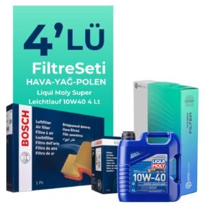 BOSCH Fiat Palio 1.2 Benzinli Filtre Bakım Seti Liqui Moly Motor Yağlı (2000-2012) 4 Lü