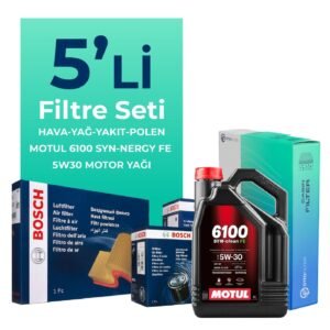 BOSCH Ford Courier 1.5 Dizel Filtre Bakım Seti Motul Motor Yağlı (2014-2019) 5 Li