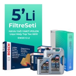 BOSCH Ford Focus 1.5 Dizel Otomatik Filtre Bakım Seti Liqui Moly Motor Yağlı (2018-2024) 5 Li