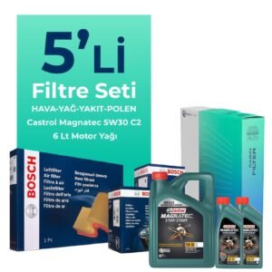 BOSCH Ford Mondeo 2.0 Dizel Filtre Bakım Seti Castrol Motor Yağlı (2002-2008) 5 Li