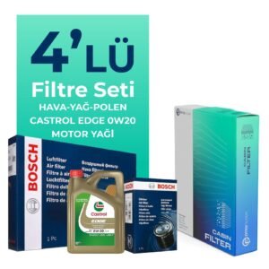 BOSCH Honda HR-V 1.5 Benzin Filtre Bakım Seti Castrol Motor Yağlı (2015-2021) 4 Lü