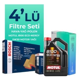 BOSCH Hyundai i30 1.4 Benzin Filtre Bakım Seti Motul Motor Yağlı (2009-2011) 4 Lü