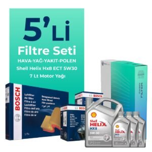 Bosch Isuzu D-Max 1.9 Filtre Bakım Seti Shell Motor Yağlı (2017-2023) 5 Li