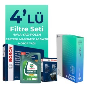 BOSCH Mercedes S500 Filtre Bakım Seti Castrol Motor Yağlı (2006-2013) 4 Lü