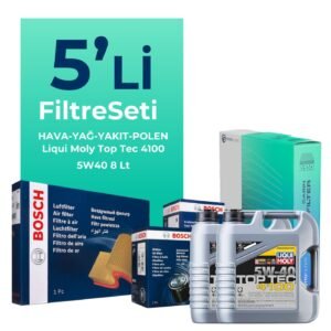 BOSCH Nissan Qashqai 2.0 Dizel Filtre Bakım Seti Liqui Moly Motor Yağlı (2007-2013) 5 Li