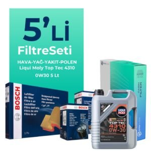 BOSCH Peugeot 2008 1.6 BlueHDi Dizel Filtre Bakım Seti Liqui Moly Motor Yağlı (2015-2019) 5 Li