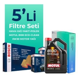 BOSCH Peugeot 2008 1.6 BlueHDi Dizel Filtre Bakım Seti Motul Motor Yağlı (2015-2019) 5 Li