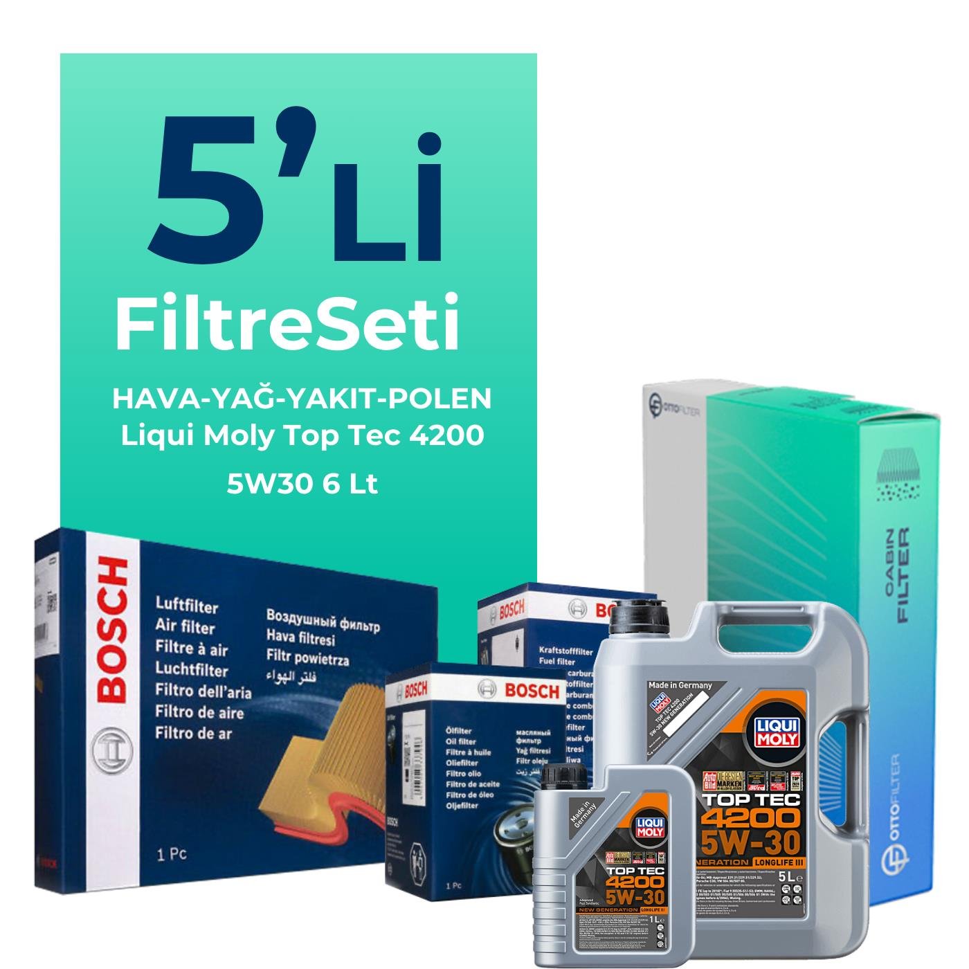 bosch-volkswagen-transporter-t6-2-0-dizel-filtre-bakim-seti-liqui-moly-motor-yagli-2015-2023-5-li-127886