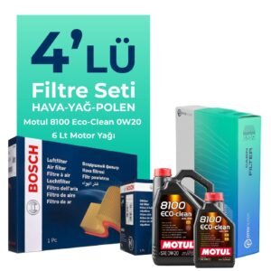 BOSCH Volvo XC40 1.5 Benzin Filtre Bakım Seti Motul Motor Yağlı (2018-2023) 4 Lü
