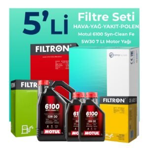 Filtron Amarok 2.0 Dizel Filtre Bakım Seti Motul Motor Yağlı (2010-2017) 5 Li