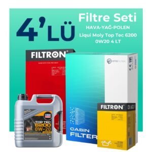 Filtron Audi A3 1.0 Tfsi Filtre Bakım Seti Liqui Moly Motor Yağlı (2016-2019) 4 Lü
