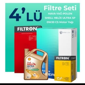 Filtron Audi A3 1.0 Tfsi Filtre Bakım Seti Shell Motor Yağlı (2016-2019) 4 Lü