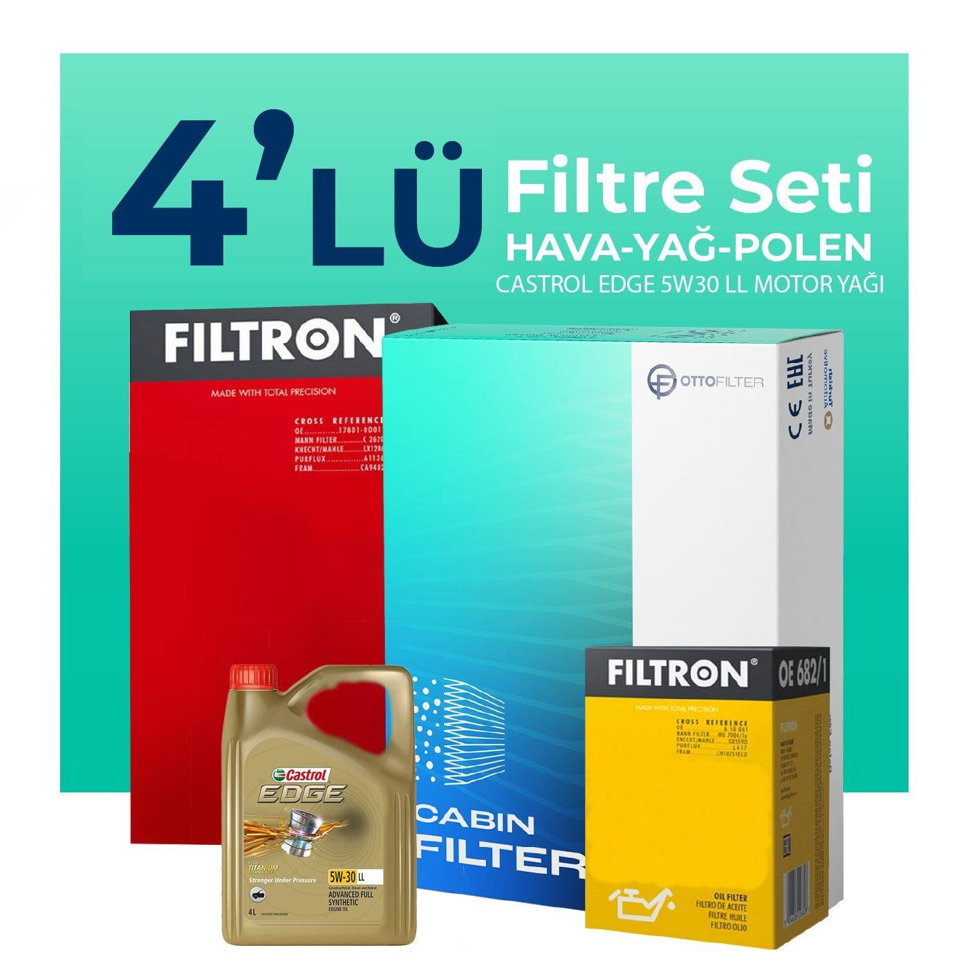 filtron-bmw-1-16i-filtre-bakim-seti-castrol-motor-yagli-2011-2015-4-lu-70170