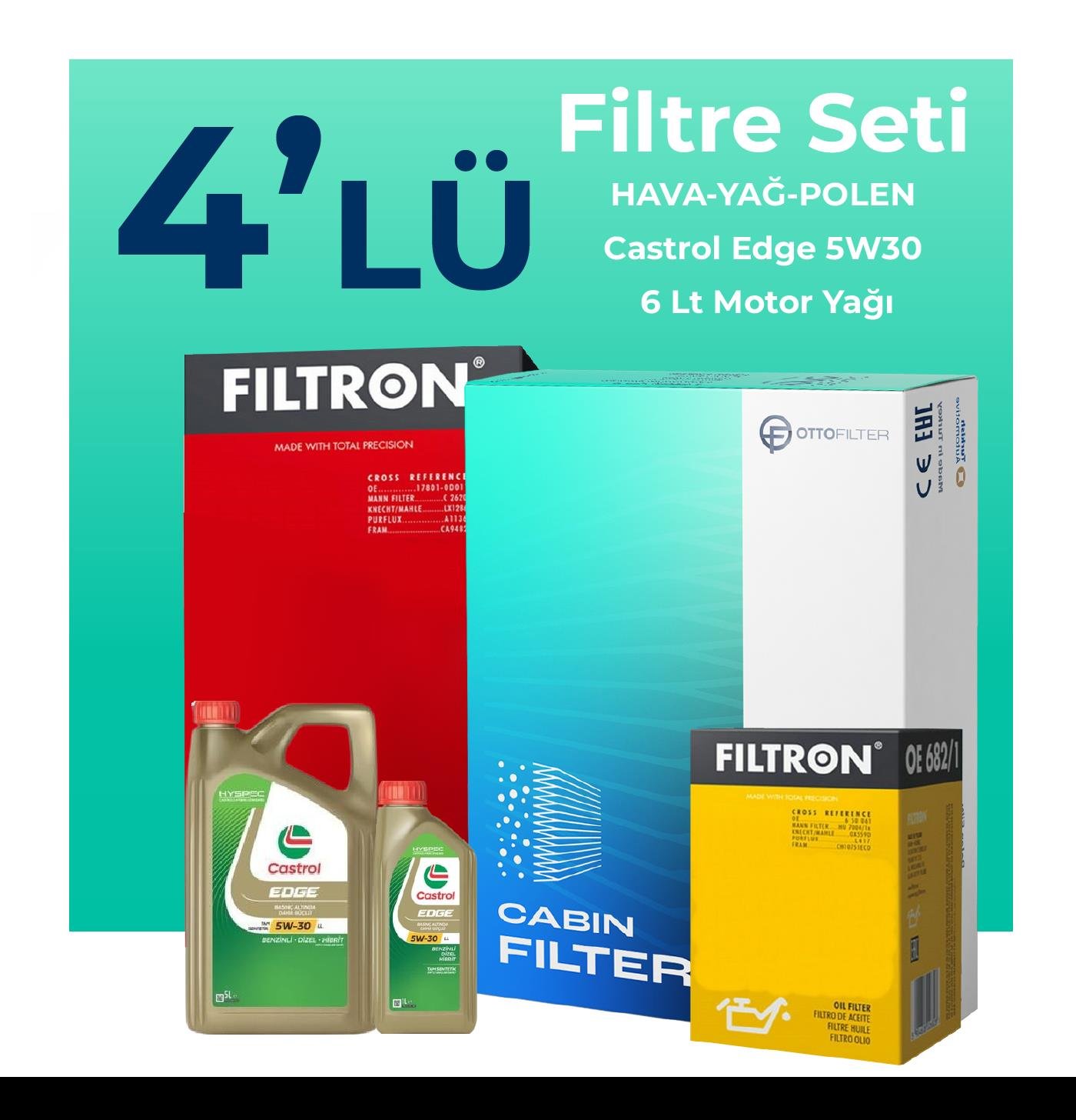 filtron-bmw-5-20-benzinli-filtre-bakim-seti-castrol-motor-yagli-2017-2023-4-lu-107575