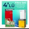 Filtron BMW 5.30 Dizel xDrive Filtre Bakım Seti Castrol Motor Yağlı (2011-2012) 4 Lü