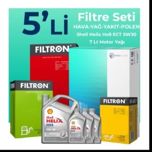 Filtron BMW 7.40 Dizel xDrive Filtre Bakım Seti Shell Motor Yağlı (2012-2015) 5 Li