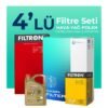 Filtron BMW X5 25 Dizel Filtre Bakım Seti Castrol Motor Yağlı (2013-2015) 4 Lü