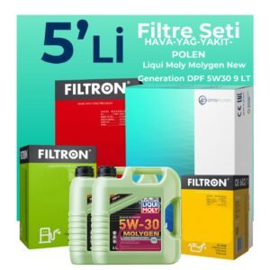 Filtron Chrysler 300C 3.0 Liqui Moly Motor Yağlı Dizel Filtre Bakım Seti (2004-2012) 5 Li