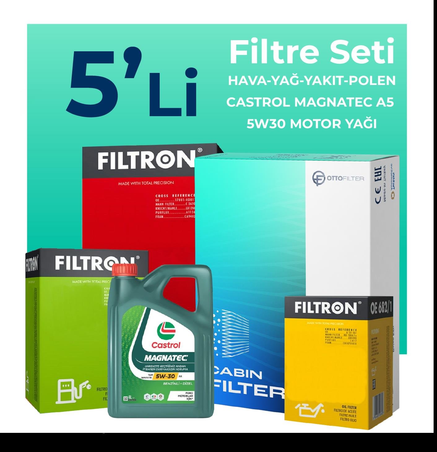 filtron-citroen-c2-1-4-dizel-filtre-bakim-seti-castrol-motor-yagli-2003-2010-5-li-59717