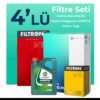Filtron Citroen C3 1.2 Turbo Benzinli Filtre Bakım Seti Castrol Motor Yağlı (2016-2023) 4 Lü