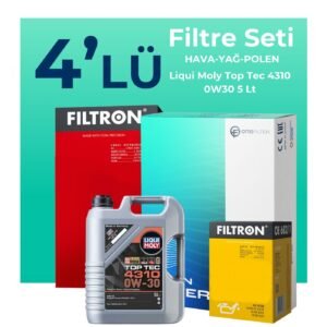 Filtron Fiat 500X 1.4 Benzinli Filtre Bakım Seti Liqui Moly Motor Yağlı (2014-2024) 4 Lü