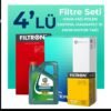 Filtron Fiat Doblo 1.3 Dizel Filtre Bakım Seti Castrol Motor Yağlı (2001-2010) 4 Lü
