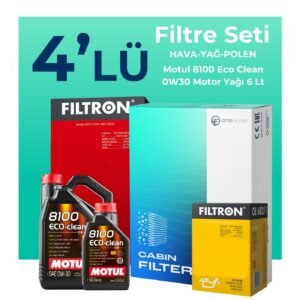 Filtron Fiat Ducato 2.3 Dizel Filtre Bakım Seti Motul Motor Yağlı (2019-2023) 4 Lü