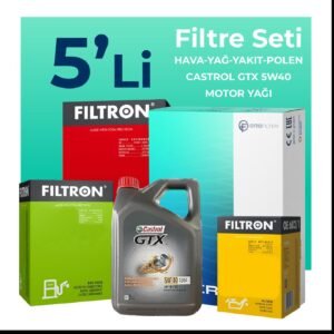 Filtron Fiat Idea 1.3 Dizel Filtre Bakım Seti Castrol Motor Yağlı (2004-2010) 5 Li