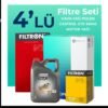 Filtron Fiat Linea 1.4 Benzin Filtre Bakım Seti Castrol Motor Yağlı (2009-2017) 4 Lü