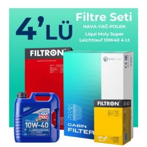 Filtron Fiat Palio 1.2 Benzinli Filtre Bakım Seti Liqui Moly Motor Yağlı (2000-2012) 4 Lü