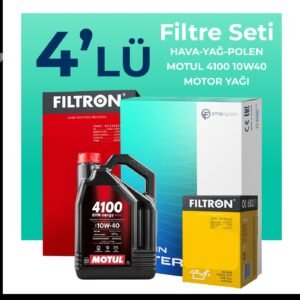 Filtron Fiat Palio 1.2 Benzinli Filtre Bakım Seti Motul Motor Yağlı (2000-2012) 4 Lü